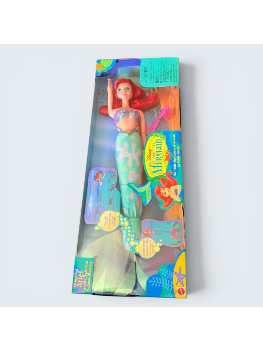 Disney The Little Mermaid Ariel Swimming Doll 1997 New in Box